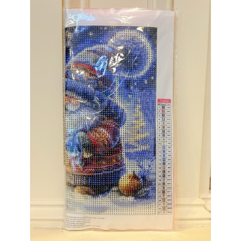 Diamond Art 30x30cm Winter Gnome with Christmas Tree in Snow Setting Craft Kit
